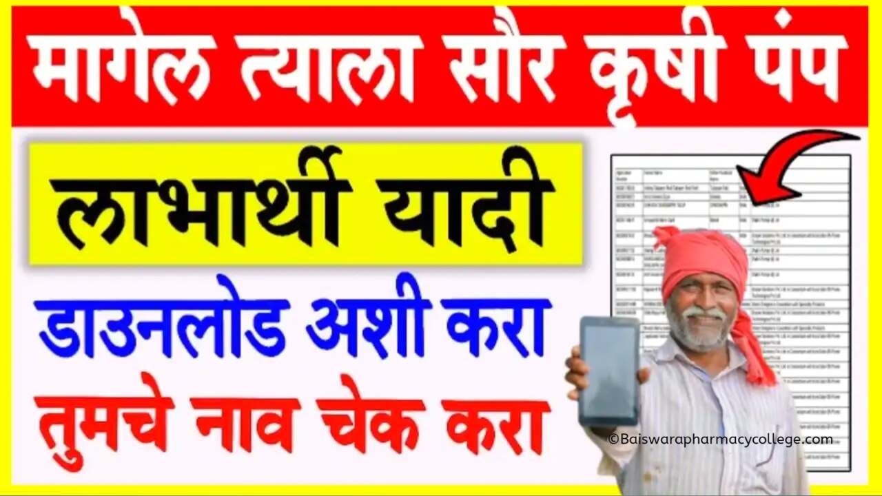 सौर पंप योजना: जिल्ह्यानुसार लाभार्थी यादी जाहीर! तुमचे नाव चेक करा Solar Pump List