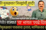 या भागात अति मुसळधार पावसासोबत अतिवृष्टी होणार; जिल्ह्यांची यादी जाहीर, इथे पहा Manikrao Khule Hawaman Andaj