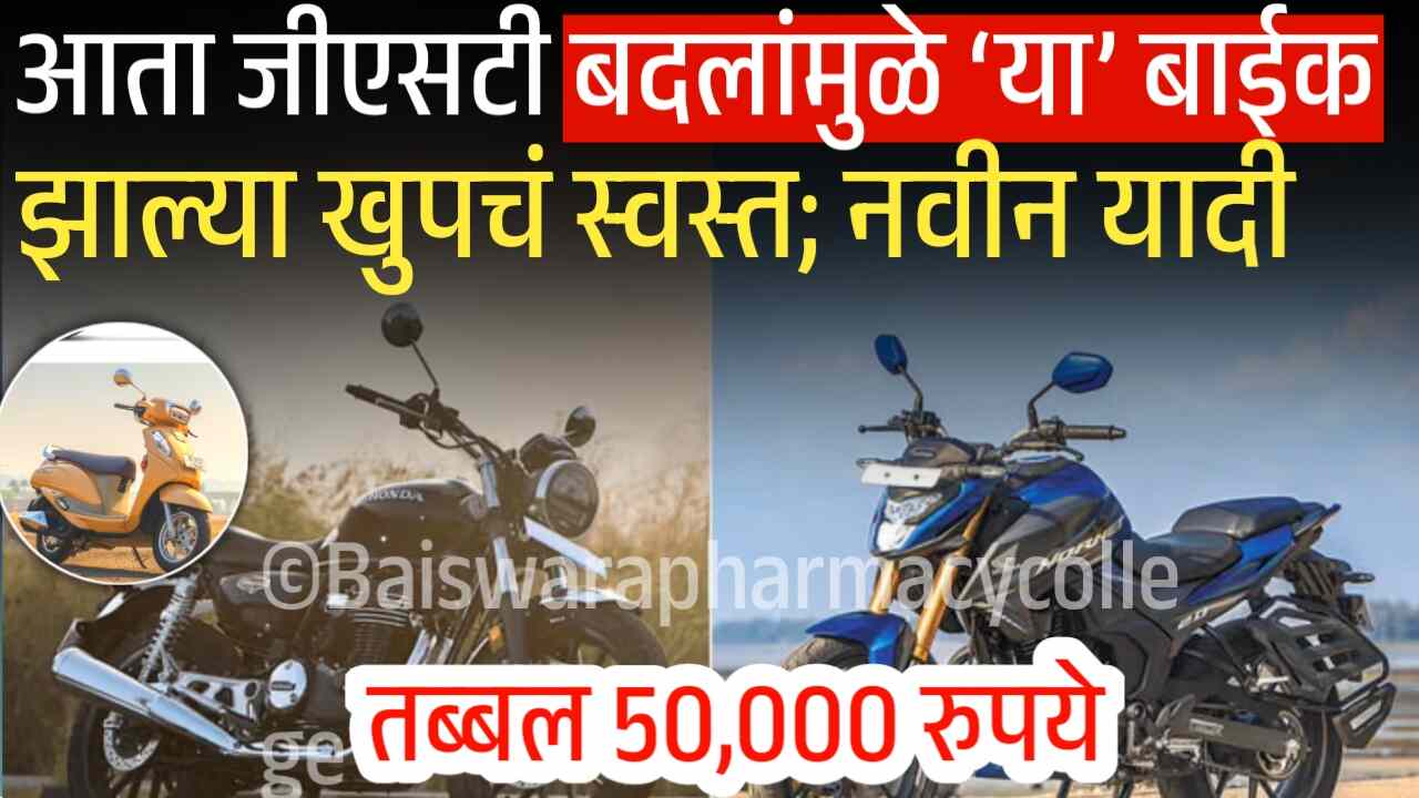 खुशखबर!! जीएसटी बदलांमुळे ‘या’ बाईक्स झाल्या खुपचं स्वस्त; संपूर्ण यादी पहा After GST Bike Prices Drop