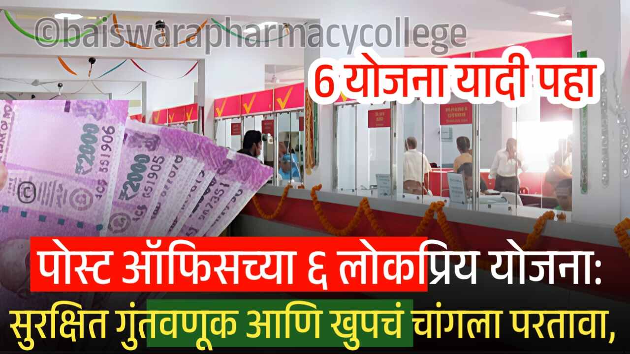 पोस्ट ऑफिसच्या ६ लोकप्रिय योजना: खुपचं चांगला व्याजदर, योजना यादी पहा post office Best fd scheme