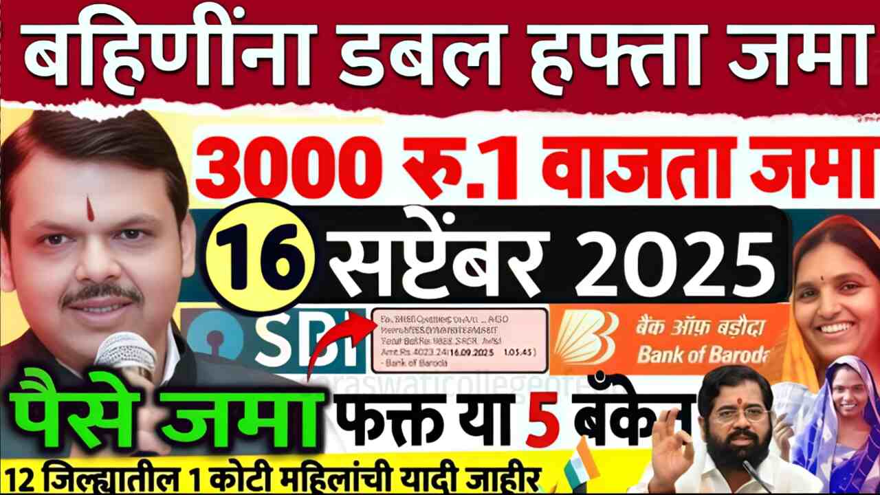 लाडकी बहीण योजना: महिलांना 3,000 रुपये बँक खात्यावर मिळणार! यादीत तुमचे नाव चेक करा Ladki Bahin Yojana Hapta