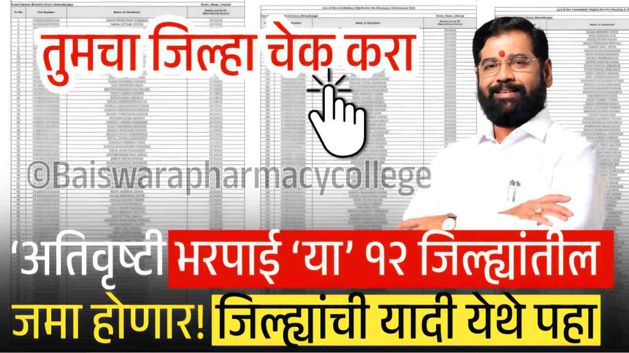 या 12 जिल्ह्यात पूर आणि अतिवृष्टी नुकसान भरपाई मंजूर; नाव चेक करा Farmer Crop Insurance list