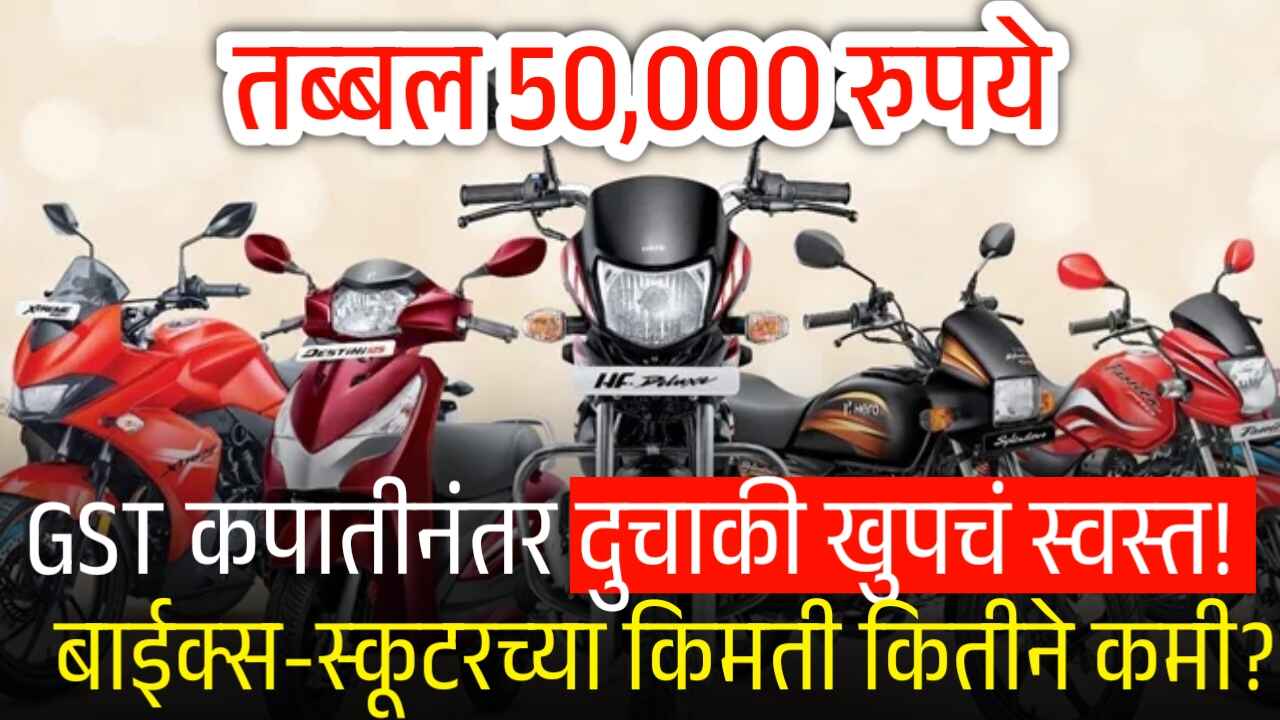 GST कपातीनंतर दुचाकी स्वस्त! बाईक्स-स्कूटरच्या किमतीत किती घट? पहा Bike and scooty price Drop